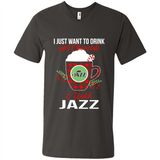 I Just Want To Drink Hot Chocolate & Watch Utah Jazz Ugly Christmas Sweater PINGPONG