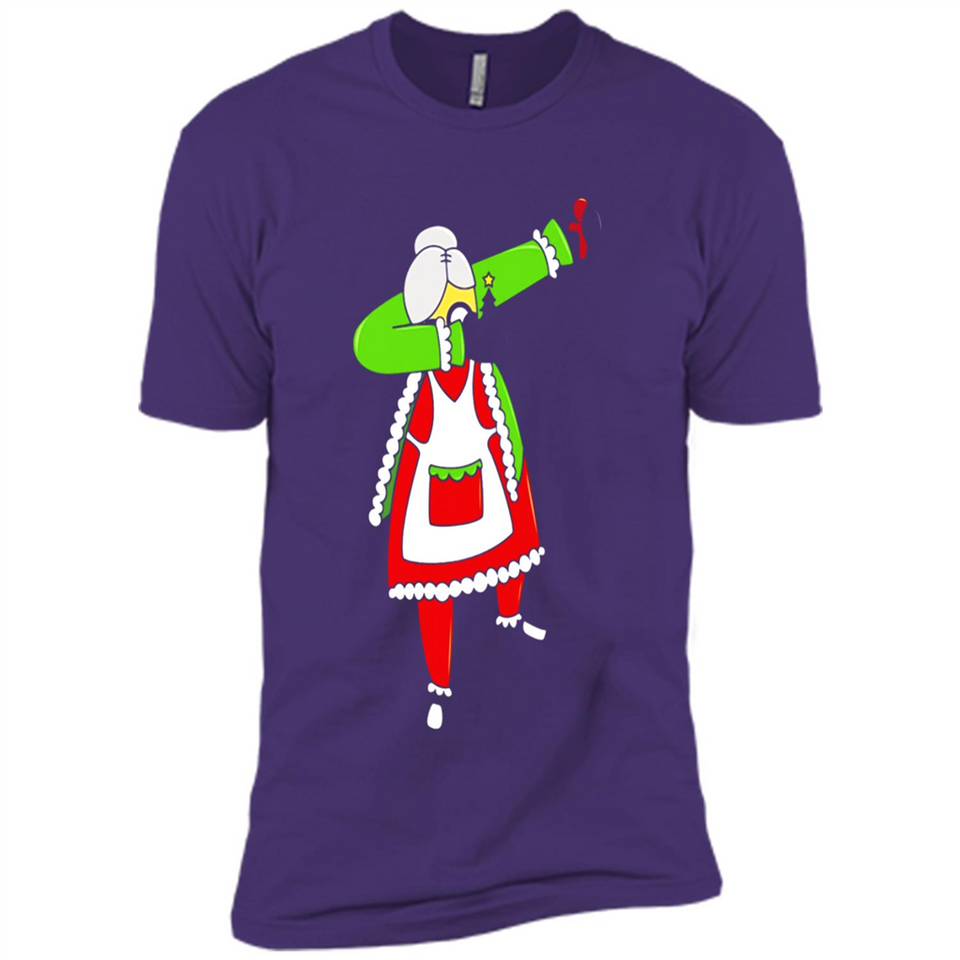 Funny Dabbing Mrs. Santa Claus Christmas Dab - Premium Short Sleeve T-Shirt