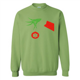 Funny Grinch Hand holding Doctor ornament Christmas Sporty T-Shirt - Sweatshirt