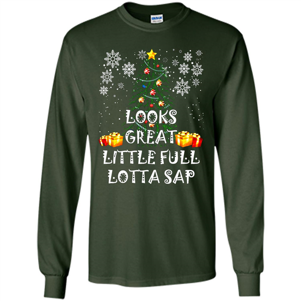 Looks Great Little Full Lotta Sap Funny Christmas Tree Mug PINGPONG - Long Sleeve T-Shirt