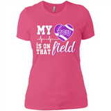 TCU Horned Frogs Football My Heart is on that Field - Ladies' Boyfriend T-Shirt