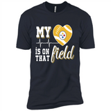 Pittsburgh Steelers Football My Heart is on that Field - Premium Short Sleeve T-Shirt