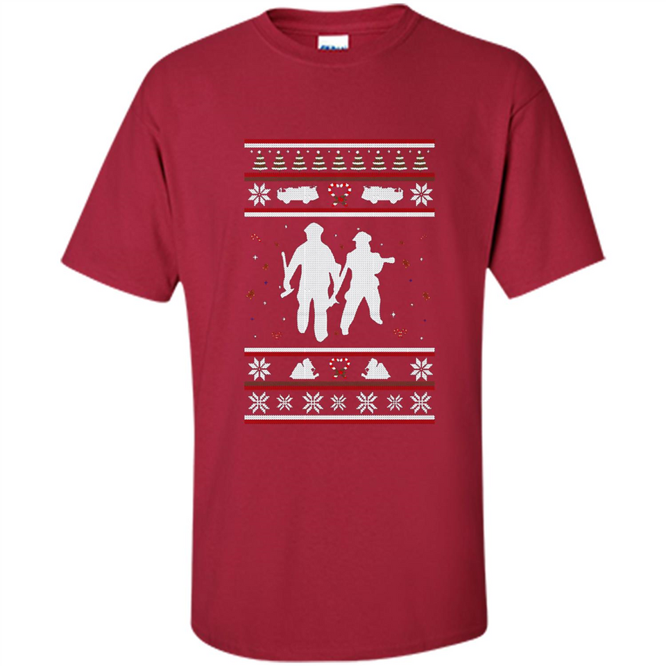 Christmas Ugly Sweater Firefighter Ugly Christmas Sweater - Shirt