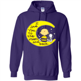 I LOVE YOU TO THE MOON AND BLACK CHARLIE BROWN AND SNOOPY