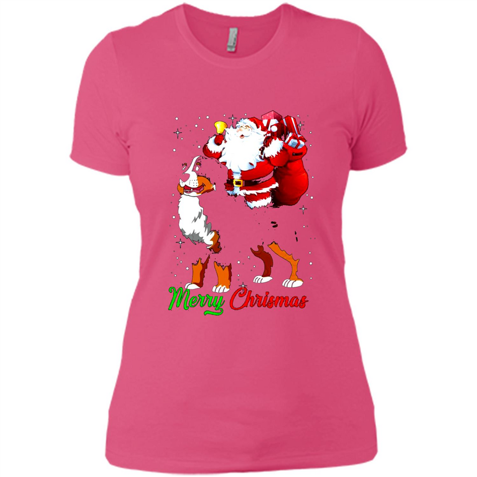 Merry Christmas Santa Claus With Big Dog sweater PINGPONG
