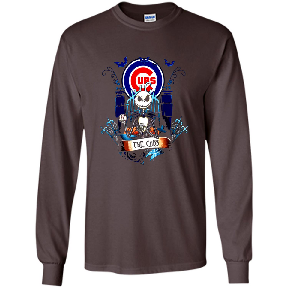 Chicago Cubs Halloween The Nightmare Before Christmas - Long Sleeve T-Shirt
