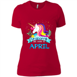 Unicorns are born in April Birthday Rainbow Gift Custom Ultra Cotton