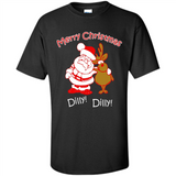 Christmas T-Shirt Santa And Reindeer Dilly Dilly - Shirt