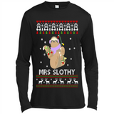 Mrs Slothy Christmas - Canvas Long Sleeve T-Shirt