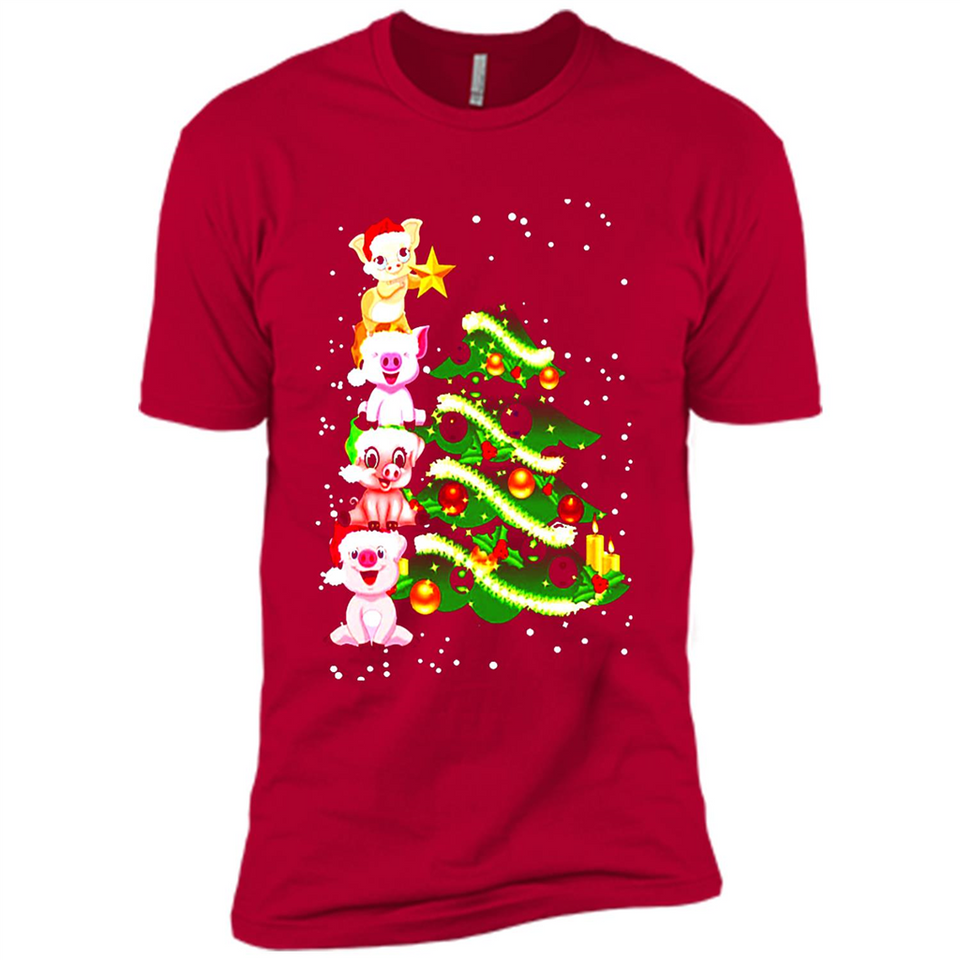 Pigs Christmas T Shirt PINGPONG - Premium Short Sleeve T-Shirt