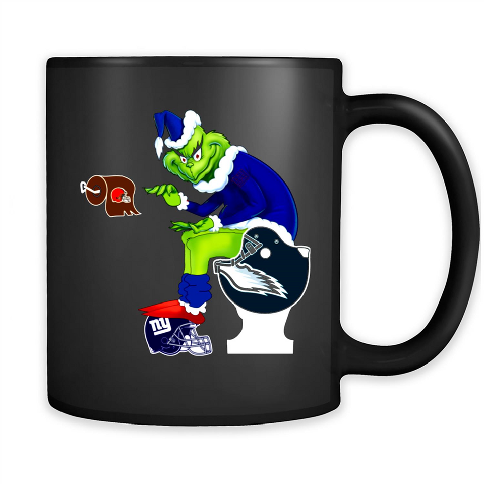 New York Giants Toilet Grinch Santa Claus Football Fan PINGPONG
