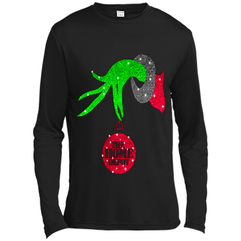 GRINCH HAND HOLDING HOMEDEPOT GLITTER CHRISTMAS PINGPONG