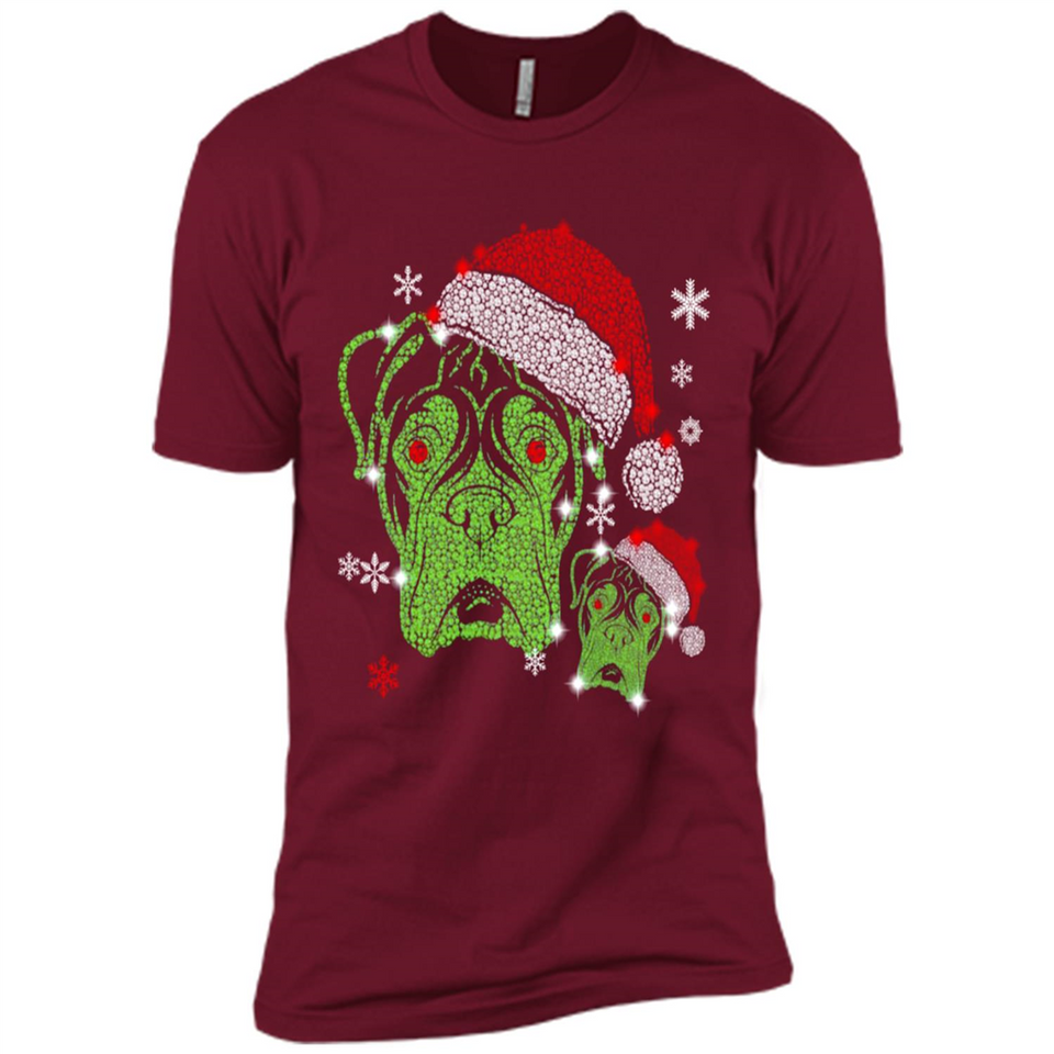 Boxer Dog diamond Christmas - Premium Short Sleeve T-Shirt