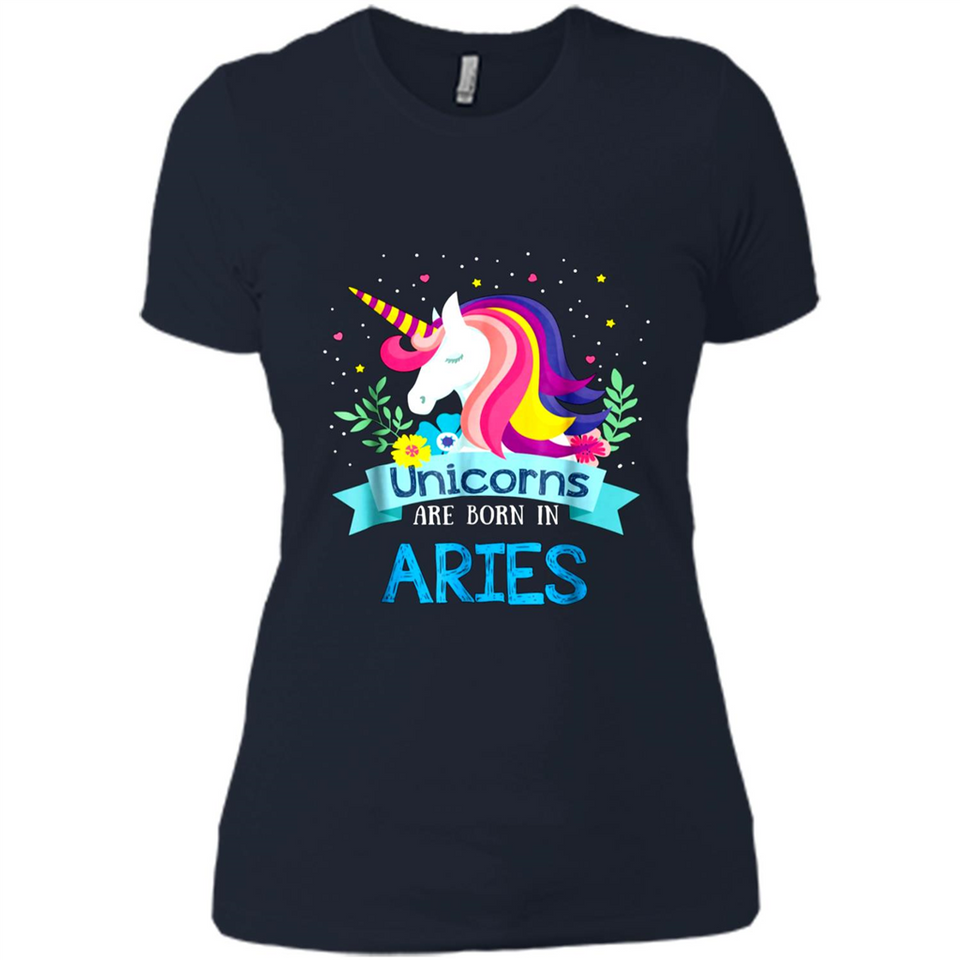 Unicorns are born in Aries Birthday Rainbow Gift Custom Ultra Cotton
