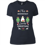 This Accountant Loves Christmas Tree Shirt with Snowman