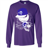 Jack Skellington The Nightmare Before Christmas-Rams Football - Long Sleeve T-Shirt