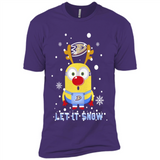 Minion Anaheim Ducks Ugly Christmas Sweater Let it Snow - Premium Short Sleeve T-Shirt
