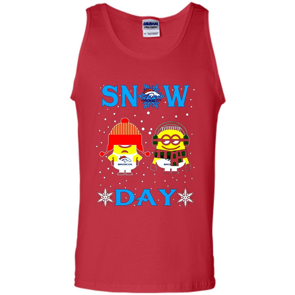 Snow Day Shirt For Denver Broncos Vs Minion Fans pingpong