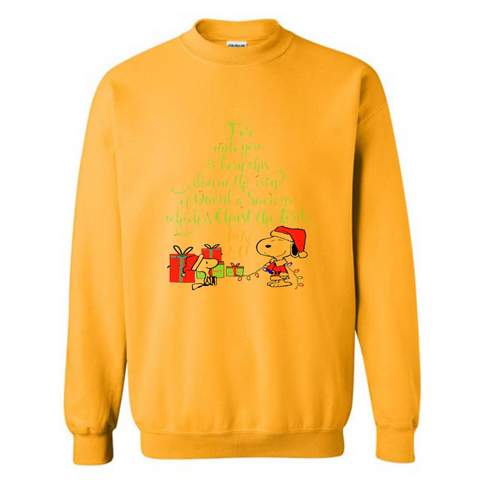 Snoopy Merry Christmas with Christmas tree T-Shirt - Sweatshirt