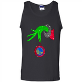 GRINCH HAND HOLDING GOLDEN STATE WARRIORS GLITTER CHRISTMAS PINGPONG