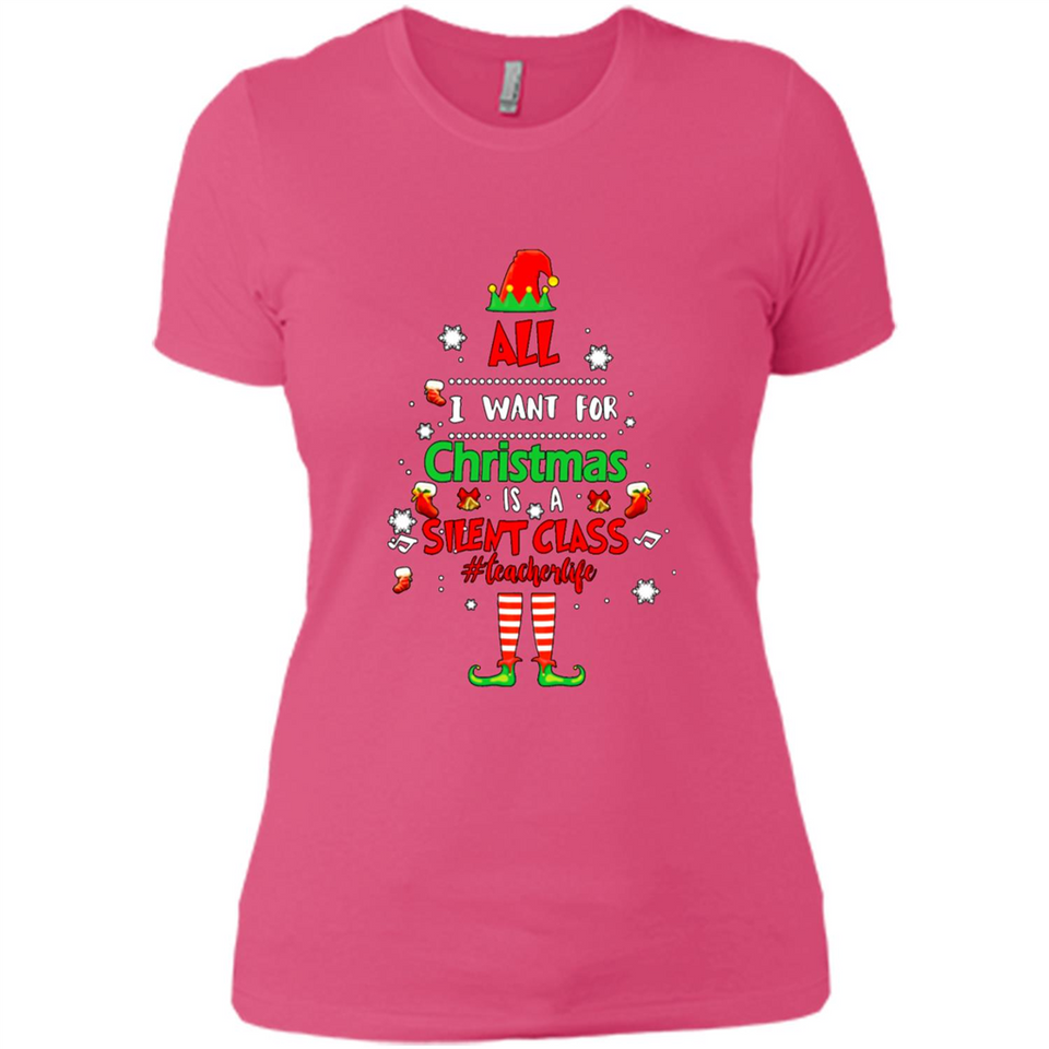 Teacher Sweashirt - All I Want For Christmas is Silent Class