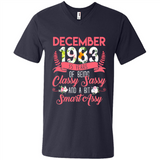 December 1983 35 Years Of Being Classy Sassy - Men's V-Neck