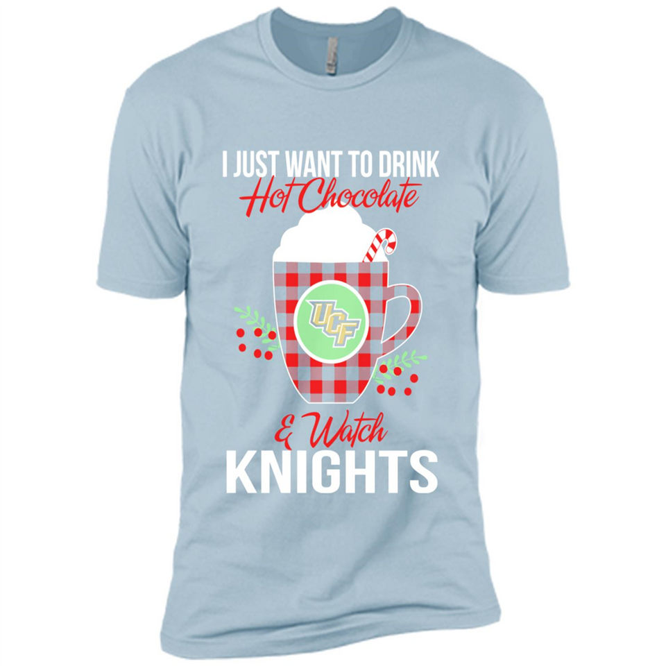 I Just Want To Drink Hot Chocolate & Watch UCF Knights Ugly Christmas Sweater PINGPONG