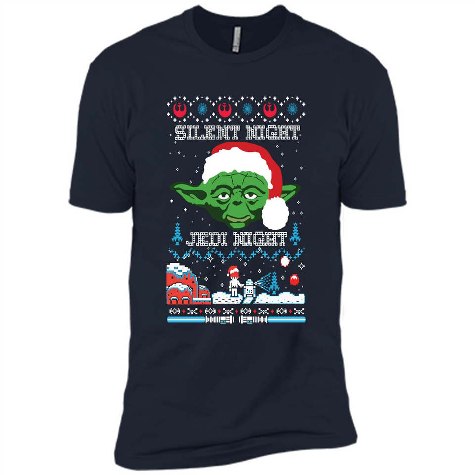 YODA SILENT NIGHT JEDI NIGHT CHRISTMAS UGLY SWEATER