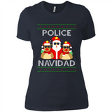 FUNNY POLICE NAVIDAD T-SHIRT Santa Christmas Party - Ladies' Boyfriend T-Shirt