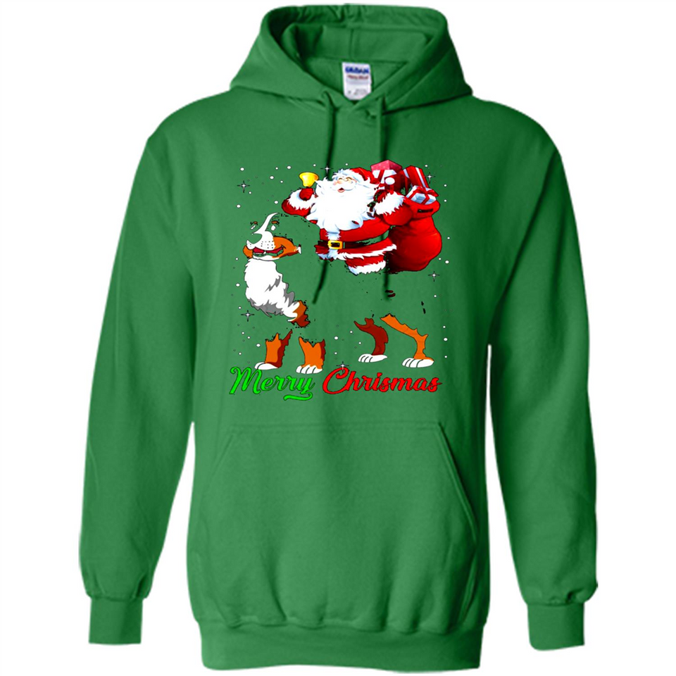 Merry Christmas Santa Claus With Big Dog sweater PINGPONG