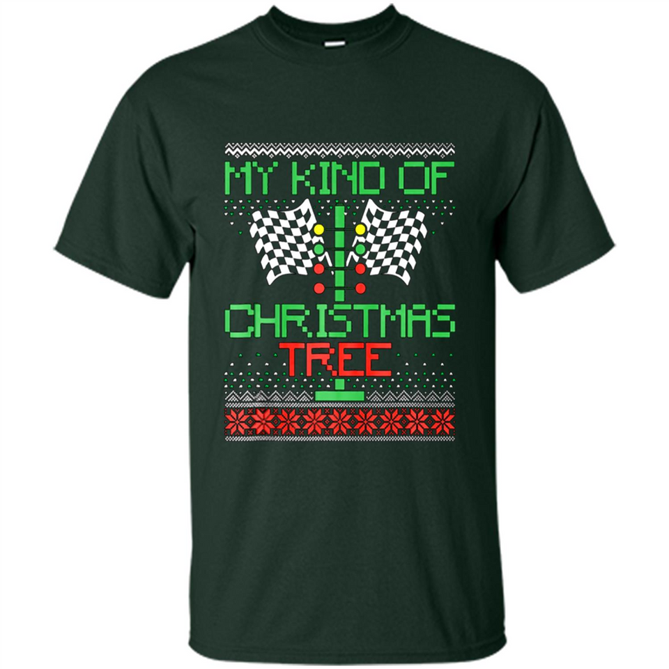 Funny Drag Racing Ugly Christmas Holiday Tree PING PONG