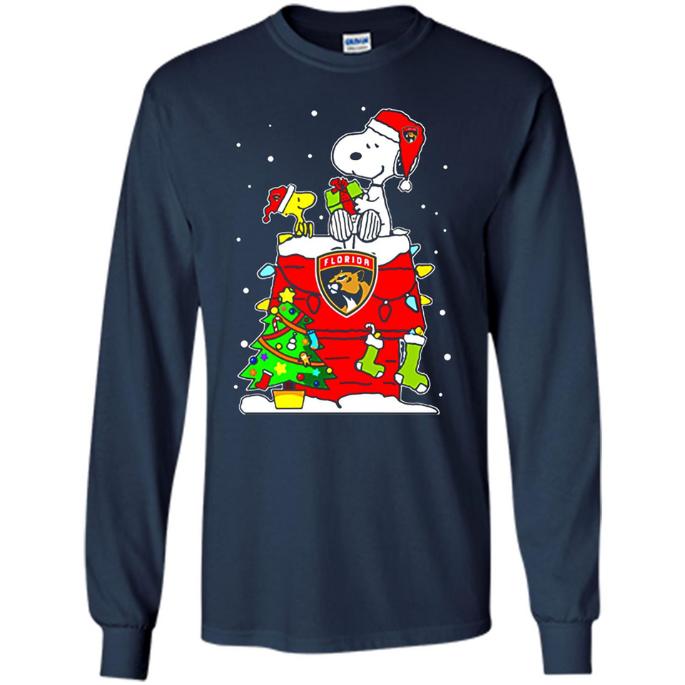 Florida Panthers Snoopy Ugly Christmas Sweaters - Long Sleeve T-Shirt