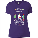 This Doctor Loves Christmas Tree Shirt with Snowman