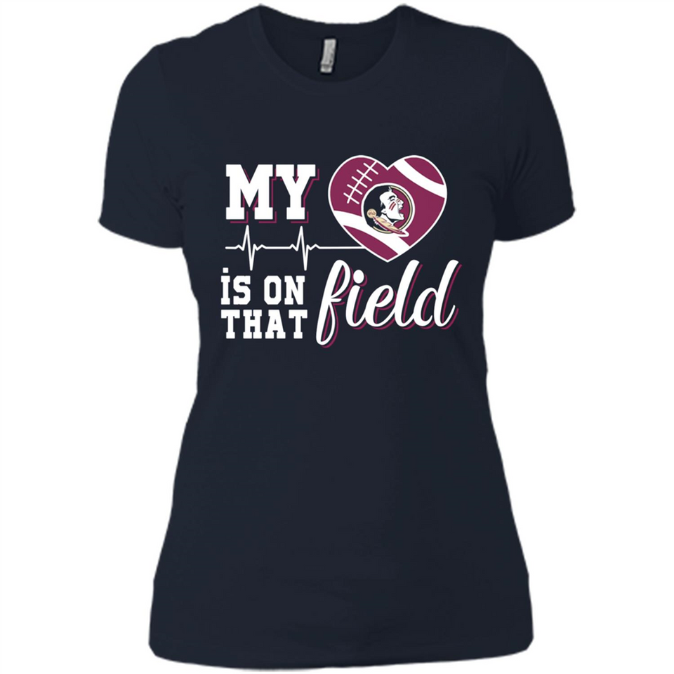 Florida State Seminoles Football My Heart is on that Field - Ladies' Boyfriend T-Shirt