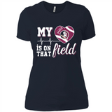 Florida State Seminoles Football My Heart is on that Field - Ladies' Boyfriend T-Shirt