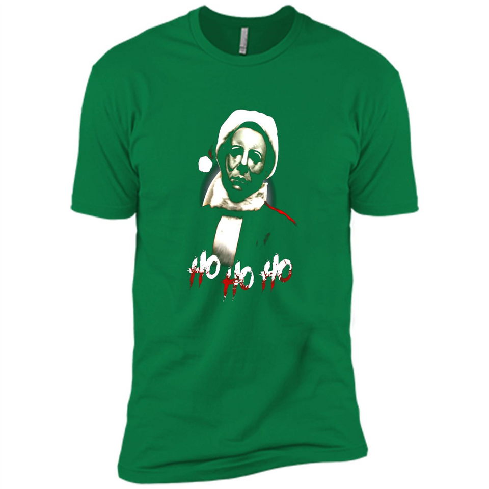 Santa Michael Myers Ho Ho Ho Merry Christmas Sweatshirt - Premium Short Sleeve T-Shirt