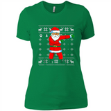 Flossing Santa Christmas Ugly Sweater Style Pajama Xmas Gift - Ladies' Boyfriend T-Shirt