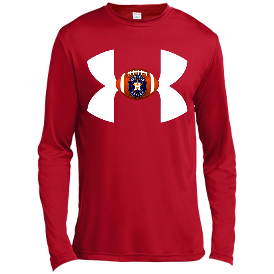 Houston Astros Under Armour Logo - Canvas Long Sleeve T-Shirt