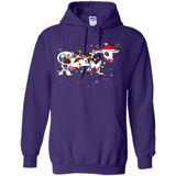 Christmas Lights Cow Wearing Santa Hat Funny Xmas Sweatshirt - Hoodie