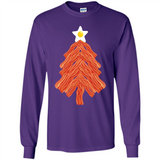 Bacon & Eggs Over Easy Fried Food Breakfast Xmas Tree Foodie - Long Sleeve T-Shirt