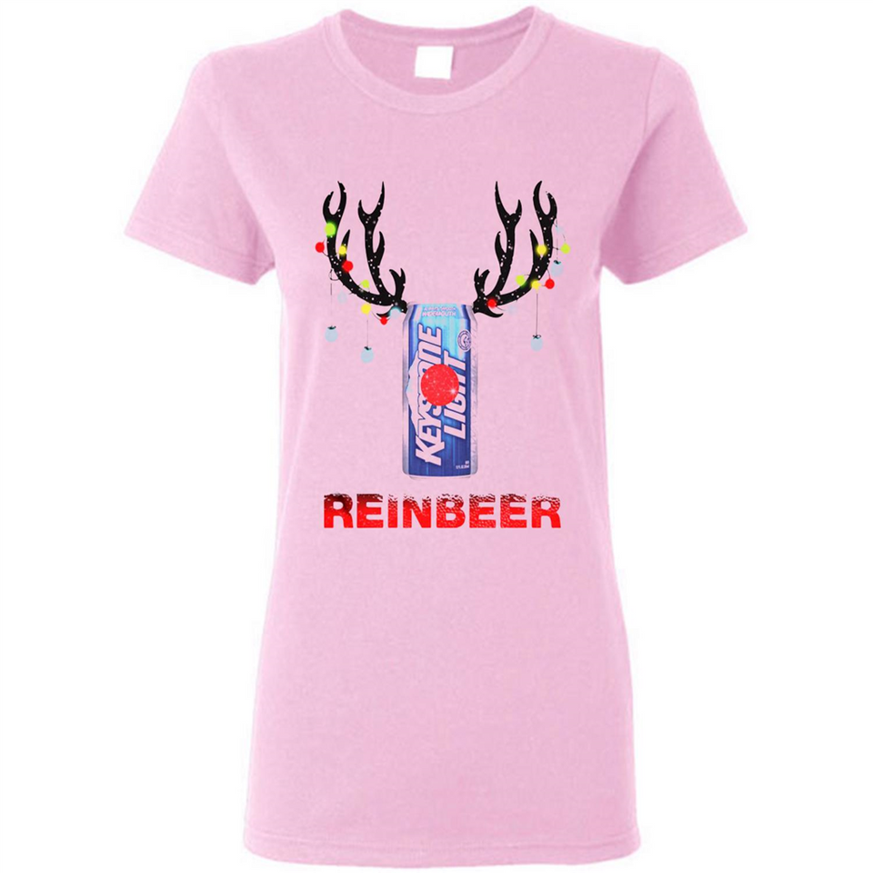 Keystone Light reinbeer Christmas - Ladies Short-Sleeve