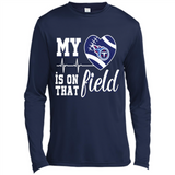 Tennessee Titans Football My Heart is on that Field - Canvas Long Sleeve T-Shirt