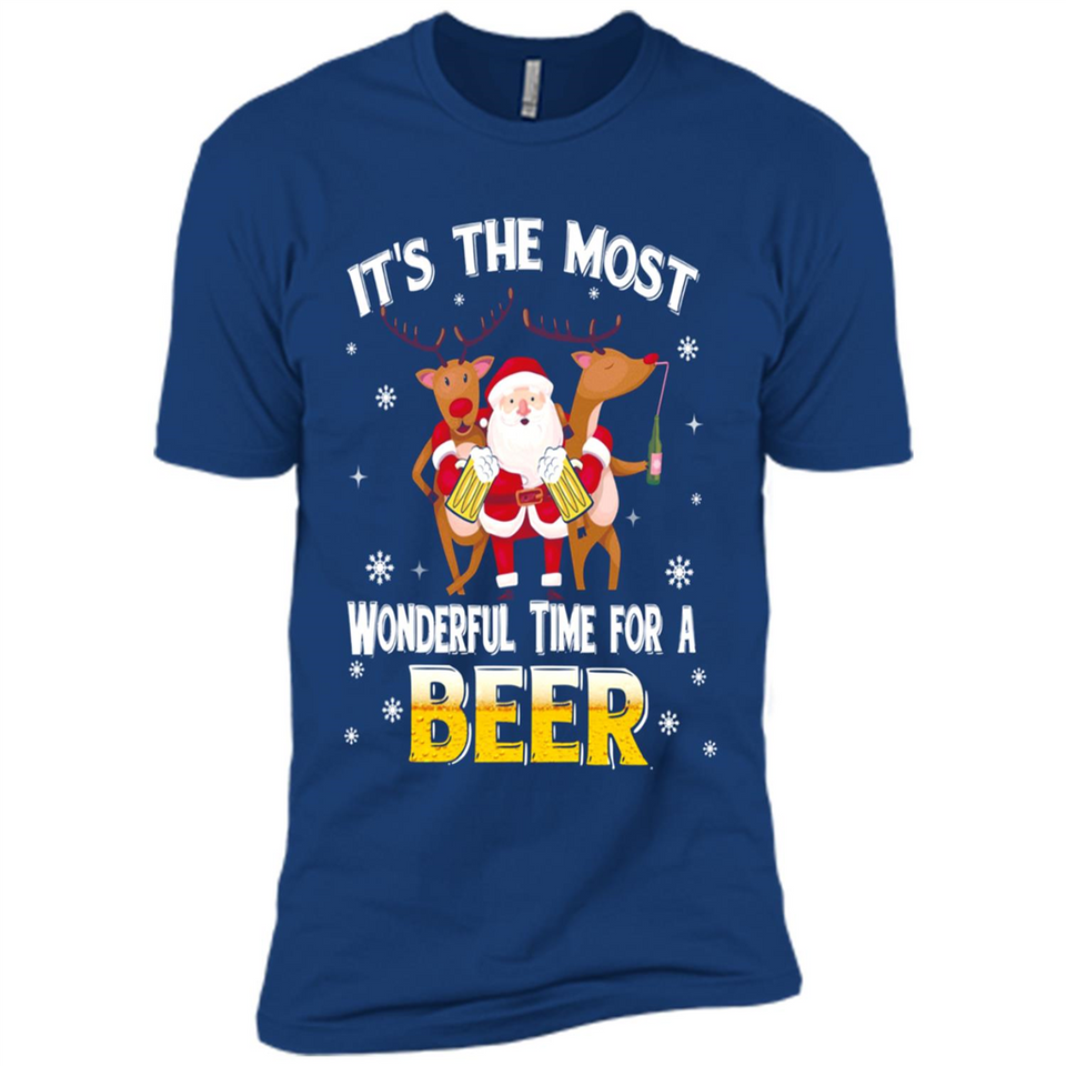 Its The Most Wonderful Time for a Beer - Premium Short Sleeve T-Shirt
