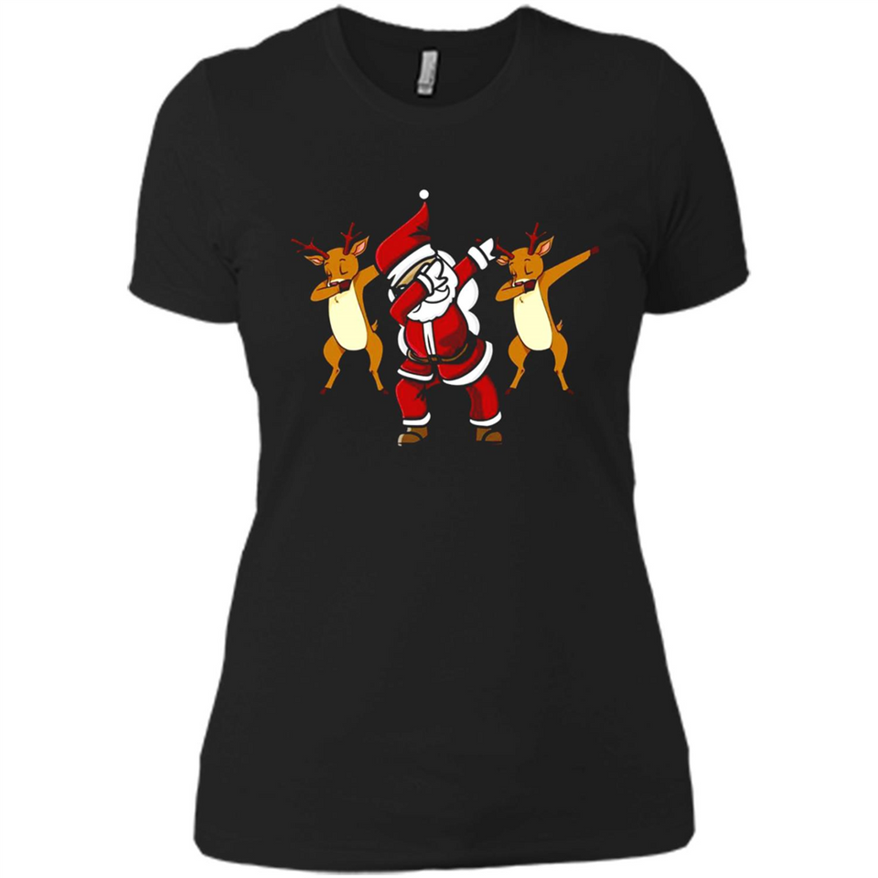 Dabbing Santa - Funny Santa Claus Christmas Dab - Ladies' Boyfriend T-Shirt