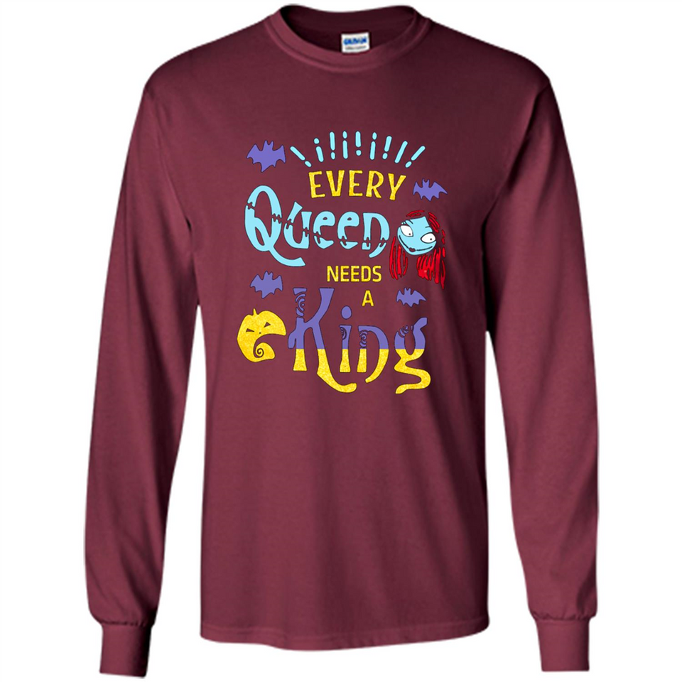 Nightmare Before Christmas Shirt - Sally Glitter Shirt - Every Queen needs a King PINGPONG