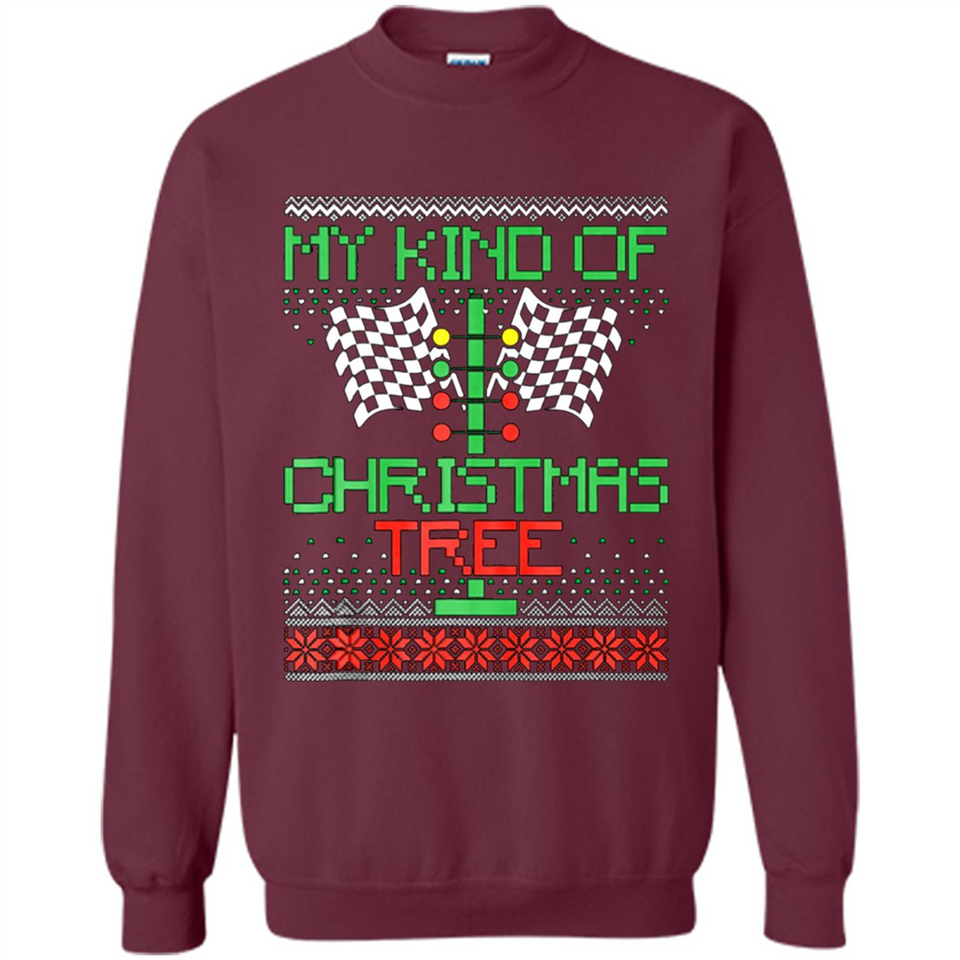 Funny Drag Racing Ugly Christmas Holiday Tree PING PONG