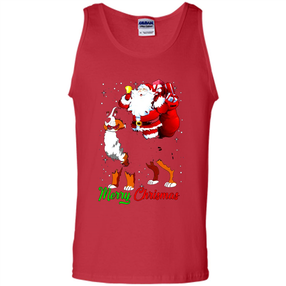 Merry Christmas Santa Claus With Big Dog sweater PINGPONG