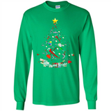 Merry And Bright Plumber Christmas Tree Shirt PINGPONG - Long Sleeve T-Shirt