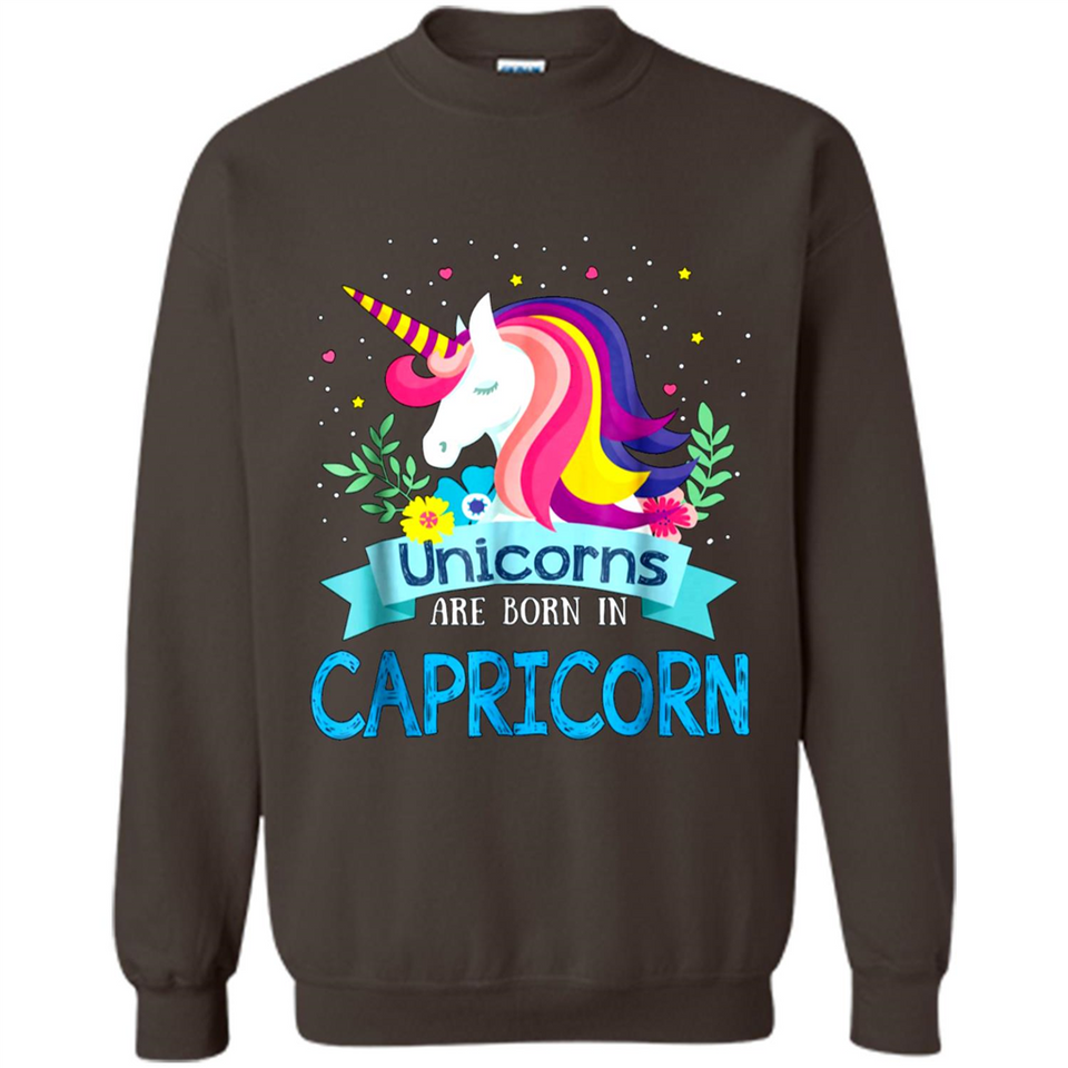 Unicorns are born in Capricorn Birthday Rainbow Gift Custom Ultra Cotton