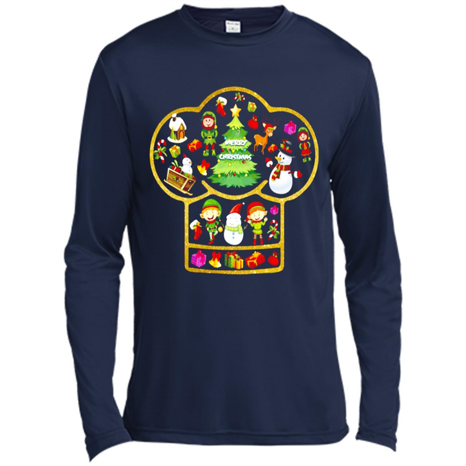 Chef Hat Christmas Ornament - Canvas Long Sleeve T-Shirt